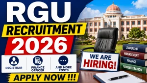 RGU Recruitment 2026 - Apply Online for Registrar, Finance Officer and More Posts