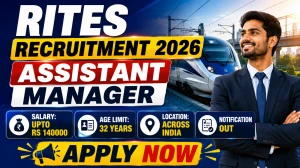 RITES Assistant Manager Recruitment 2026 - Apply Online for 24 Posts