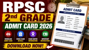 RPSC 2nd Grade Admit Card 2026 - Download Senior Teacher Hall Ticket PDF