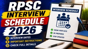 RPSC SI Interview Schedule 2026 - Check Assistant Professor, Librarian and Other Posts Interview Dates RPSC SI Interview Schedule 2026 - Check Assistant Professor, Librarian and Other Posts Interview Dates