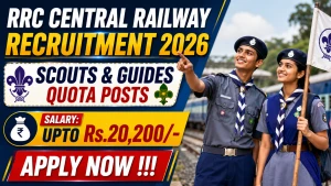 RRC Central Railway Recruitment 2026 - Apply Online for 12 Scouts & Guides Quota Posts