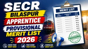 SECR Bilaspur Apprentice Provisional Merit List 2026 Out - Check Candidates List, Trade-wise Reporting Dates & Document Verification Details SECR Bilaspur Apprentice Provisional Merit List 2026 Out - Check Candidates List, Trade-wise Reporting Dates & Document Verification Details