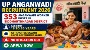UP Anganwadi Recruitment 2026 - Apply Online for 353 Anganwadi Worker Posts in Siddharthnagar District UP Anganwadi Recruitment 2026 - Apply Online for 353 Anganwadi Worker Posts in Siddharthnagar District