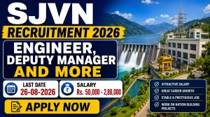 SJVN Executive Recruitment 2026 - Apply Online for 21 Engineer, Deputy Manager and More Posts SJVN Executive Recruitment 2026 - Apply Online for 21 Engineer, Deputy Manager and More Posts