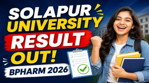 Solapur University Result 2026 Out - Check B.Pharm Sem 8 Repeater Result Online at sus.ac.in