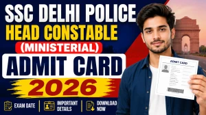 SSC Delhi Police Head Constable (Ministerial) Admit Card 2026 (PE&MT/DV) - Download Call Letter, Check Exam Date SSC Delhi Police Head Constable (Ministerial) Admit Card 2026 (PE&MT/DV) - Download Call Letter, Check Exam Date