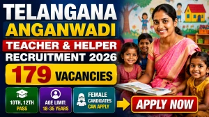 Telangana Anganwadi Teacher & Helper Recruitment 2026 - Apply Online for 179 Posts in Nizamabad District Telangana Anganwadi Teacher & Helper Recruitment 2026 - Apply Online for 179 Posts in Nizamabad District