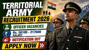 Territorial Army Officer Recruitment 2026 Notification Out - Apply Offline Territorial Army Officer Recruitment 2026 Notification Out - Apply Offline