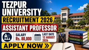 Tezpur University Assistant Professor Recruitment 2026 - Apply Online Tezpur University Assistant Professor Recruitment 2026 - Apply Online