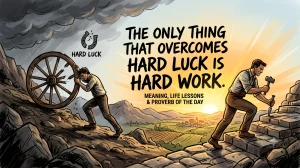 The Only Thing That Overcomes Hard Luck Is Hard Work - Meaning, Life Lessons & Proverb of the Day