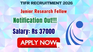 TIFR Junior Research Fellow Recruitment 2026 - Apply Online