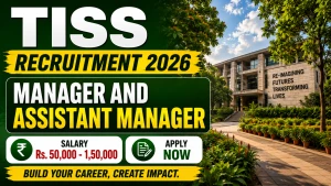 TISS Recruitment 2026 - Apply Online for Manager and Assistant Manager Posts