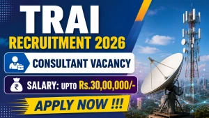 TRAI Consultant Recruitment 2026 - Apply Online