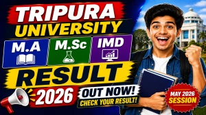 Tripura University Exam Result 2026 Out - Check M.A, MSc, MTA & IMD Provisional Result at tripurauniv.ac.in Tripura University Exam Result 2026 Out - Check M.A, MSc, MTA & IMD Provisional Result at tripurauniv.ac.in