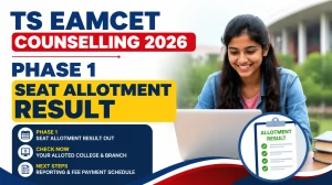 TS EAMCET 2026 Phase 1 Allotment Result: Check Seat Allotment at tgeapcet.nic.in TS EAMCET 2026 Phase 1 Allotment Result: Check Seat Allotment at tgeapcet.nic.in