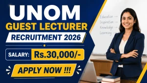 UNOM Guest Lecturer Recruitment 2026 - Apply Offline UNOM Guest Lecturer Recruitment 2026 - Apply Offline