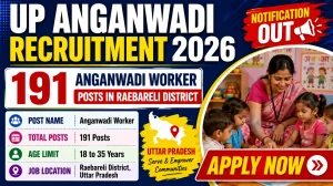 UP Anganwadi Recruitment 2026 - Apply Online for 191 Anganwadi Worker Posts in Raebareli District UP Anganwadi Recruitment 2026 - Apply Online for 191 Anganwadi Worker Posts in Raebareli District
