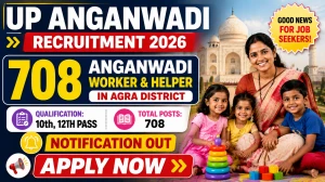 UP Anganwadi Recruitment 2026 - Apply Online for 708 Anganwadi Worker & Helper Posts in Agra District