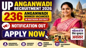 UP Anganwadi Recruitment 2026 Notification Out - Apply Online for 236 Anganwadi Worker Posts in Mathura District