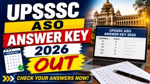 UPSSSC ASO Answer Key 2026 Out - Download Assistant Statistical Officer & ARO Provisional Answer Key PDF