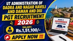 UT Administration of Dadra and Nagar Haveli and Daman and Diu PGT Recruitment 2026 - Apply Offline