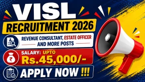 VISL Recruitment 2026 - Apply Online for Revenue Consultant, Estate Officer and More Posts