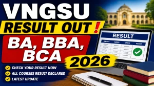 VNSGU Purak Result 2026 Out - Check BA, BBA, BCA 2026 Supplementary Exam Result