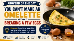 You Can’t Make an Omelette Without Breaking a Few Eggs - Proverb of the Day