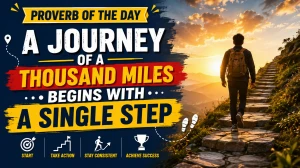 A Journey of a Thousand Miles Begins With a Single Step – Proverb of the Day A Journey of a Thousand Miles Begins With a Single Step – Proverb of the Day