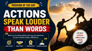 Actions Speak Louder Than Words – Proverb of the Day