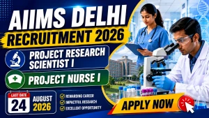 AIIMS Delhi Recruitment 2026 - Apply Online for Project Research Scientist I, Project Nurse I Posts AIIMS Delhi Recruitment 2026 - Apply Online for Project Research Scientist I, Project Nurse I Posts