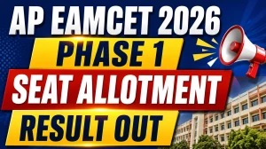 AP EAMCET 2026 Phase 1 Seat Allotment Result Out - Check Status at cap.apcfss.in AP EAMCET 2026 Phase 1 Seat Allotment Result Out - Check Status at cap.apcfss.in