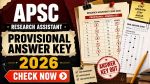 APSC Research Assistant Provisional Answer Key 2026 (Out) - Downlosd PDF APSC Research Assistant Provisional Answer Key 2026 (Out) - Downlosd PDF