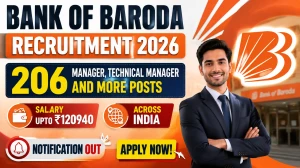 Bank of Baroda Professionals Recruitment 2026 Notification Out - Apply Online for 206 Manager, Technical Officer and More Posts