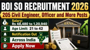 Bank of India SO Recruitment 2026 Last Date Extended - Apply Online for 205 Civil Engineer, Officer and More Posts Bank of India SO Recruitment 2026 Last Date Extended - Apply Online for 205 Civil Engineer, Officer and More Posts