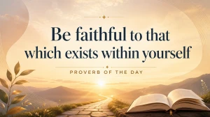 Be Faithful to That Which Exists Within Yourself – Proverb of the Day Be Faithful to That Which Exists Within Yourself – Proverb of the Day