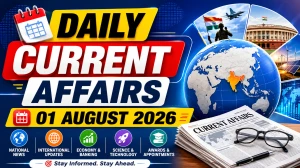 Daily Current Affairs – 01 August 2026 Daily Current Affairs – 01 August 2026