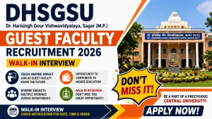 DHSGSU Guest Faculty Recruitment 2026 - Walkin