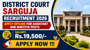 District Court Sarguja Recruitment 2026 - Apply Offline for Assistant and Bhritiya Posts