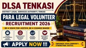 DLSA Tenkasi Para Legal Volunteer Recruitment 2026 - Apply Offline