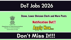 DoT Recruitment 2026 - Apply Offline for 31 Steno, Lower Division Clerk and More Posts
