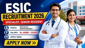 ESIC Recruitment 2026 - Walkin for 27 Specialist, Senior Resident Posts