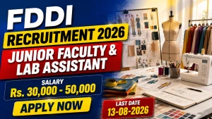 FDDI Recruitment 2026 - Apply Online for Junior Faculty and Lab Assistant Posts FDDI Recruitment 2026 - Apply Online for Junior Faculty and Lab Assistant Posts