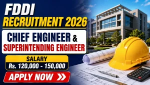 FDDI Recruitment 2026 - Apply Online for Chief Engineer & Superintending Engineer Posts FDDI Recruitment 2026 - Apply Online for Chief Engineer & Superintending Engineer Posts