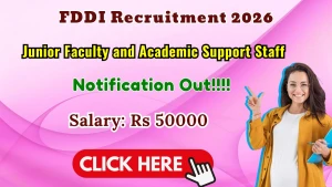 FDDI Recruitment 2026 - Apply Online for Junior Faculty and Lab Assistant Posts