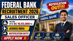 Federal Bank Sales Officer Recruitment 2026 Notification Out - Apply Online