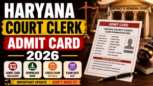 Haryana Court Clerk Admit Card 2026 Out - Download Hall Ticket at sssc.gov.in