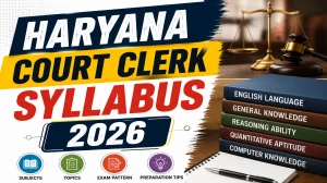 Haryana Court Clerk Syllabus 2026 PDF - Exam Pattern, Selection Process & Subject-Wise Topics