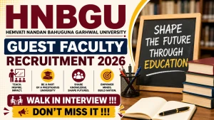 HNBGU Guest Faculty Recruitment 2026 - Walkin
