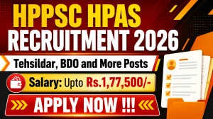 HPPSC HPAS Recruitment 2026 - Apply Online for 22 Tehsildar, BDO and More Posts HPPSC HPAS Recruitment 2026 - Apply Online for 22 Tehsildar, BDO and More Posts